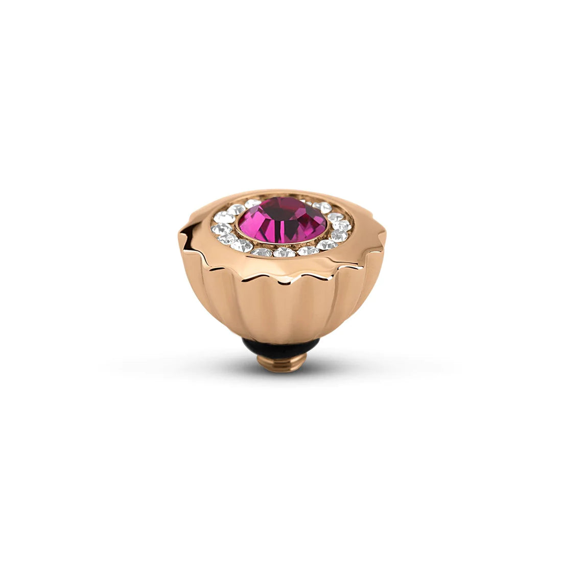 MelanO Twisted Ribbed CZ Fushia - silver or gold