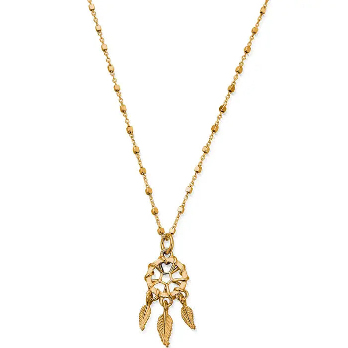 Chlobo Delicate Cube Chain Dream Catcher Necklace