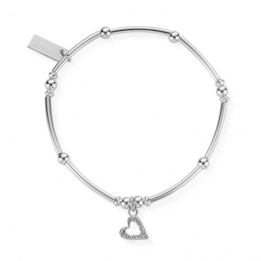 ChloBo Mini Noodle Ball Patterned Heart Bracelet