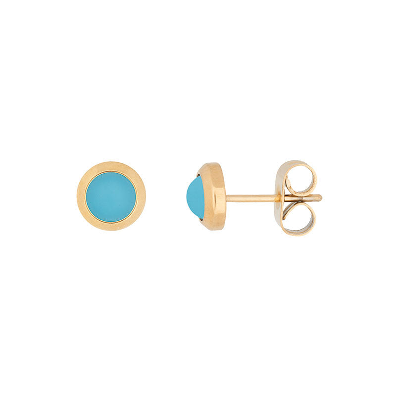 i.X.X.X.i Studs Matt Aqua - gold or Rose gold