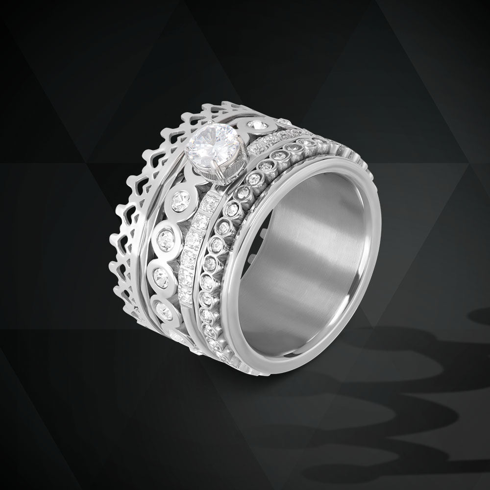i.X.X.X.i infill ring Small Circle Stone - 3 colours - 2mm