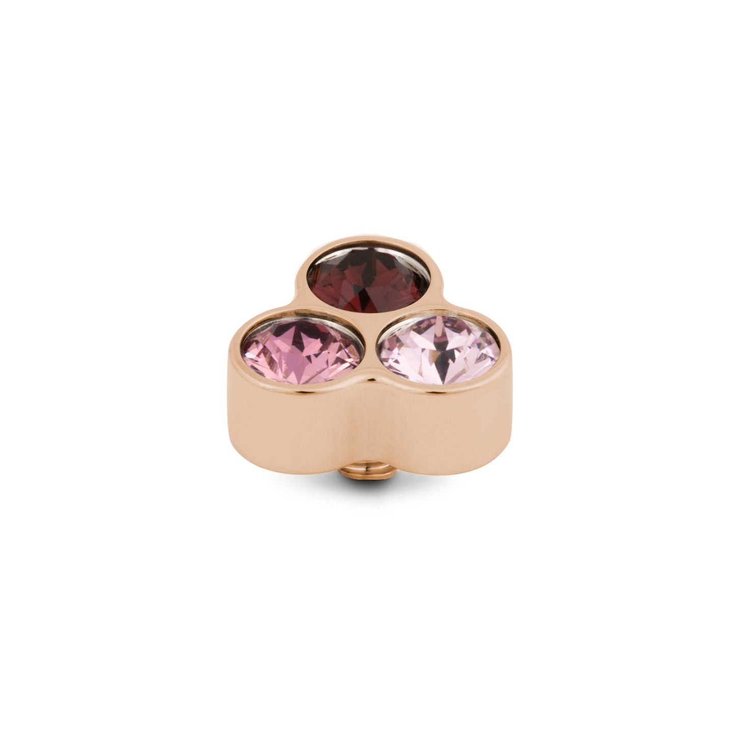 MelanO Twisted Trio Stone Pink  - silver or Rose gold