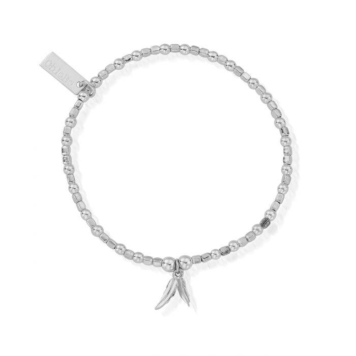 Chlobo Mini Cube Double Feather Bracelet