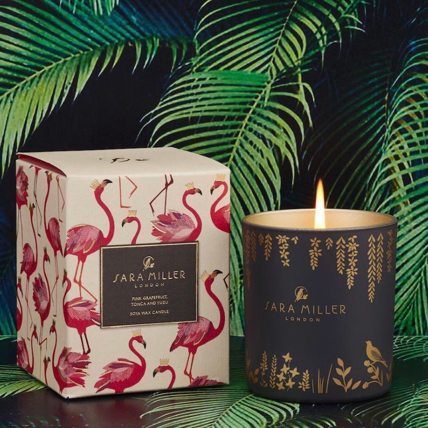 Sara Miller Soya Wax Candle - Pink Grapefruit Tonca and Yuzu