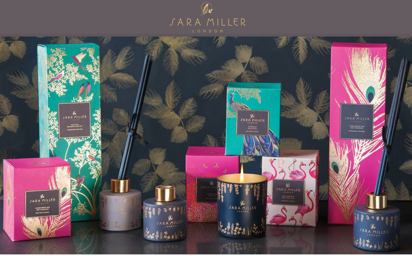 Sara Miller Soya Wax Candle - Patchouli, Cedar & Thyme