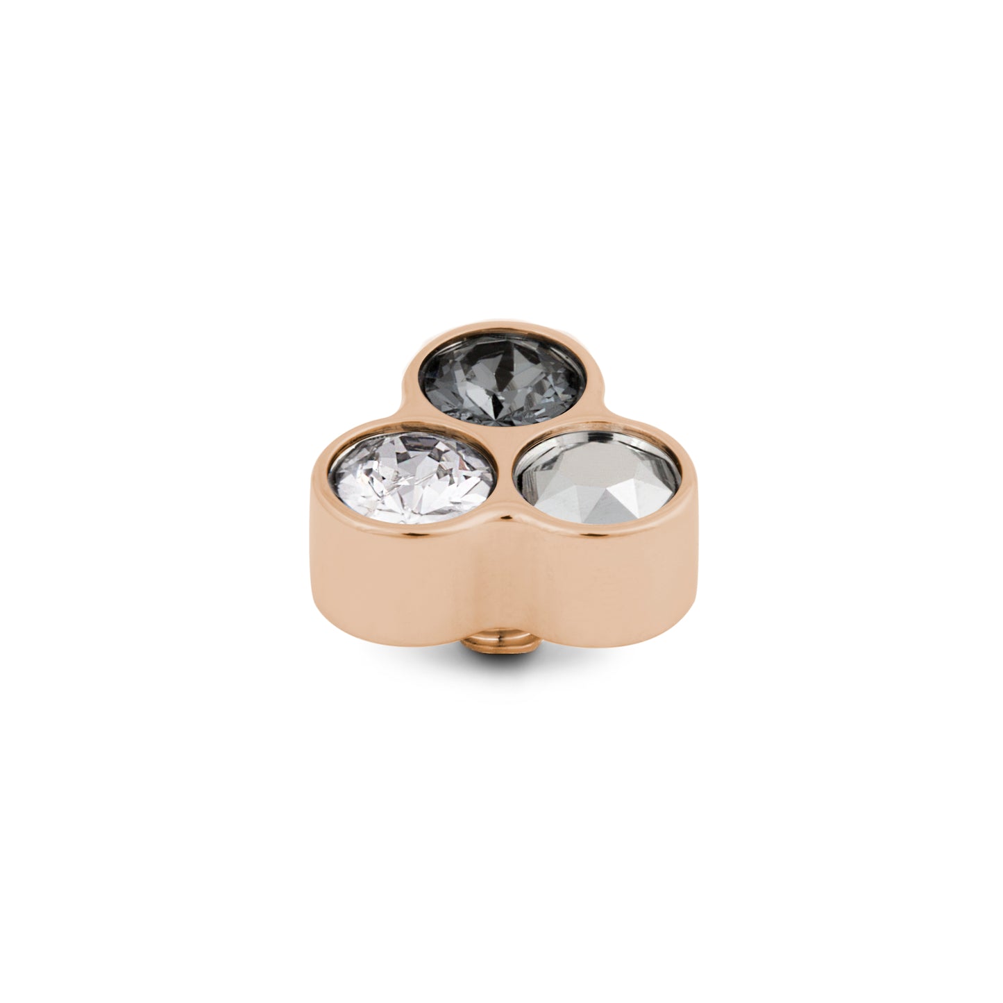 MelanO Twisted Trio Stone Smoked Topaz - silver or Rose gold