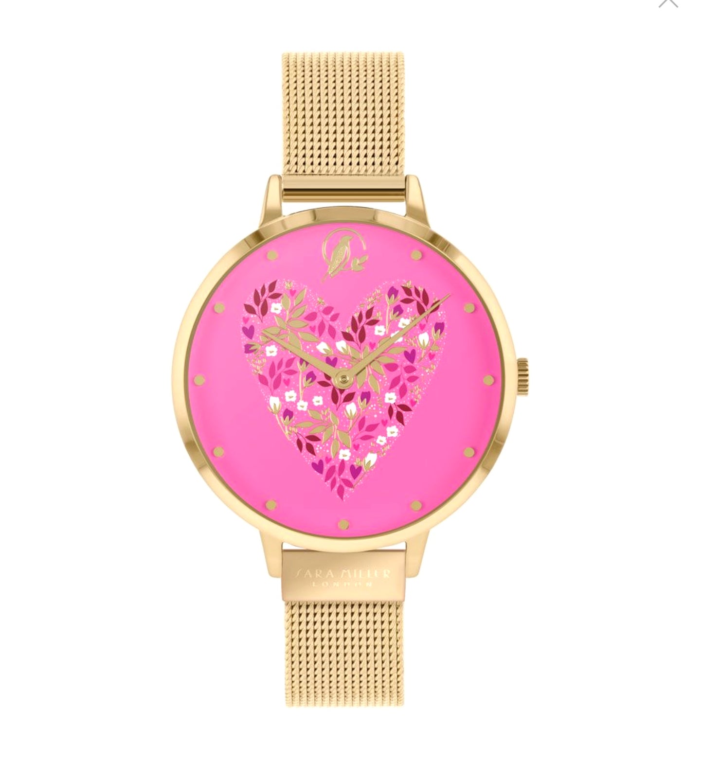 Sara Miller Pink Heart Watch
