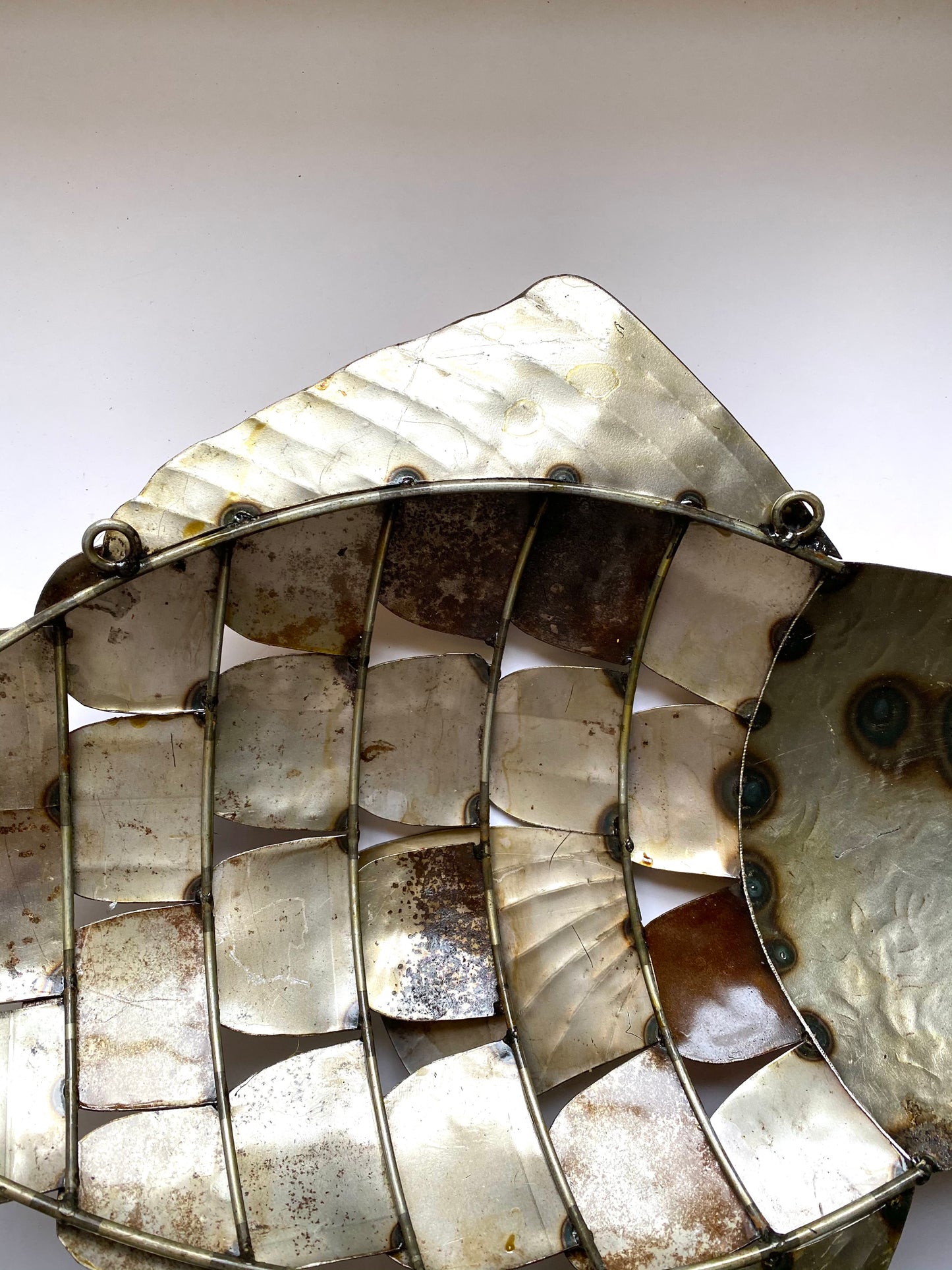 Large recycled Metal fish wall art