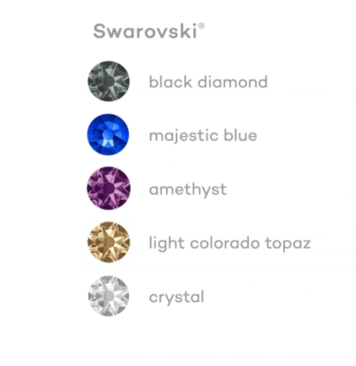 MelanO Twisted 10mm Swarovski CZ - Majestic Blue - silver or rose gold