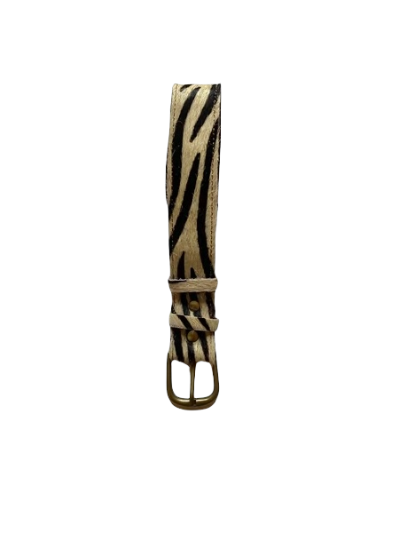 Leather Animal print belt - Zebra