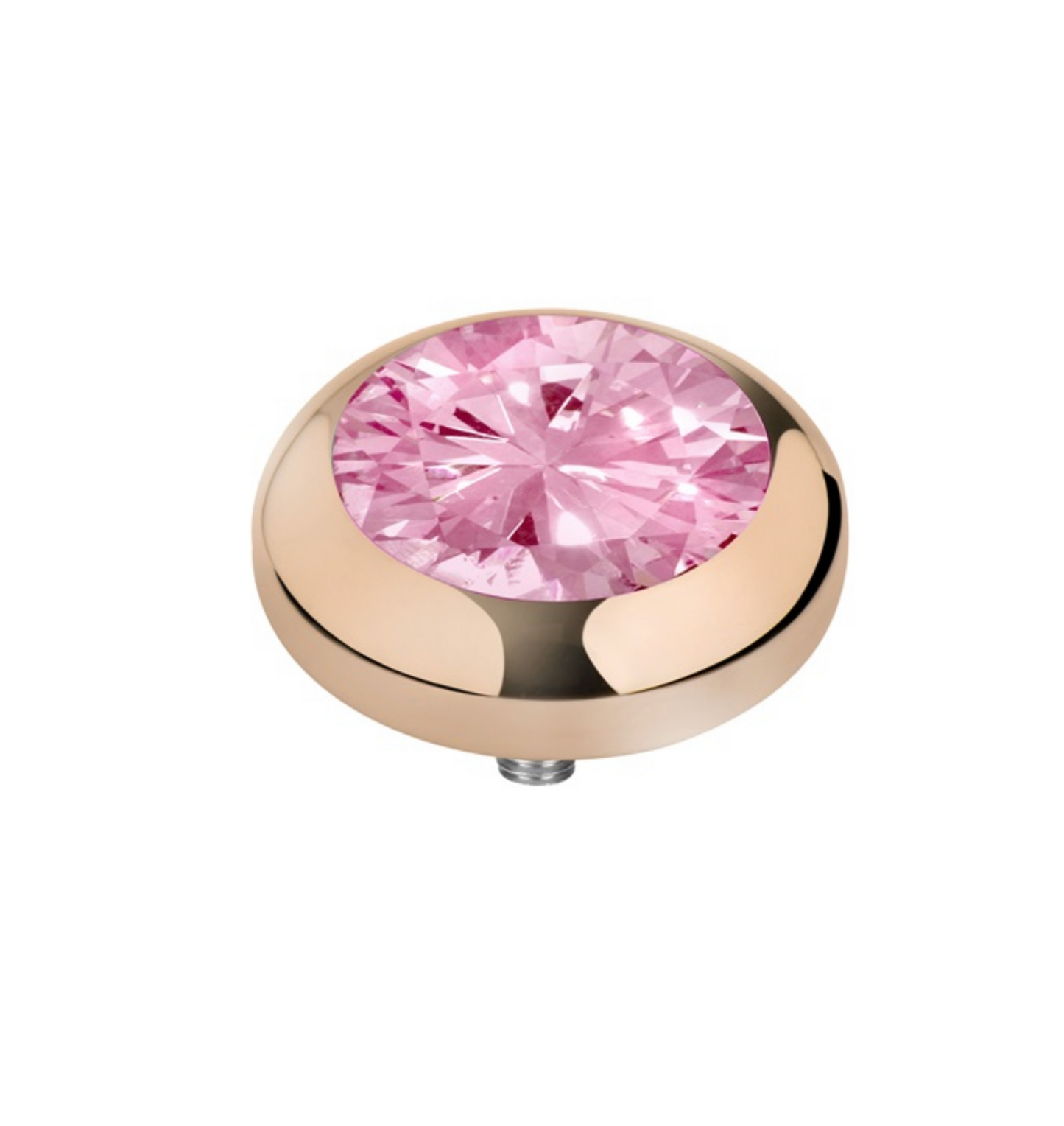 MelanO Vivid CZ Blossom pink 7mm - silver or Rose gold
