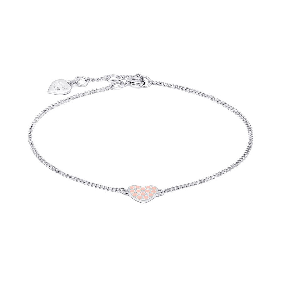 Annie Haak Teeny Polka Dot Heart Charm Bracelet
