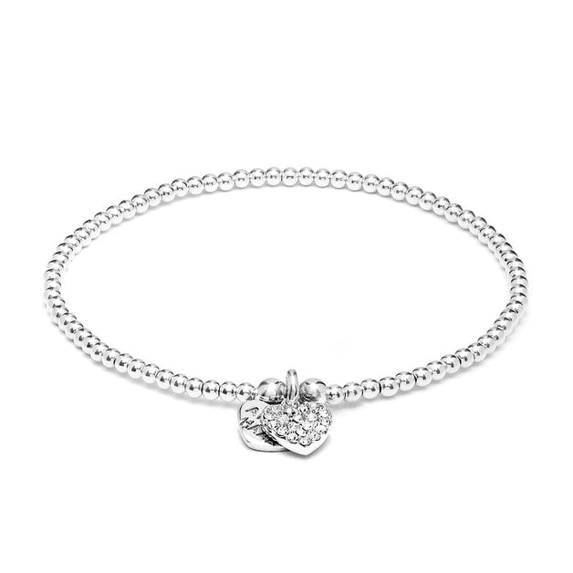 Annie Haak Santeenie Silver Charm Bracelet - Sparkling Heart