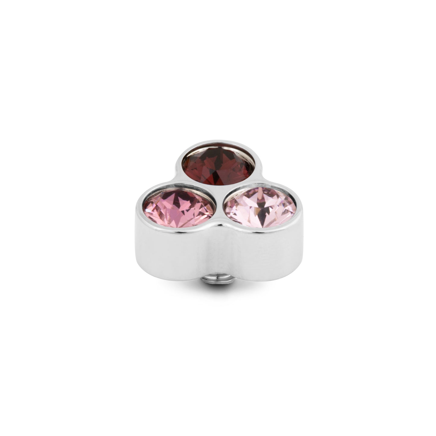 MelanO Twisted Trio Stone Pink  - silver or Rose gold