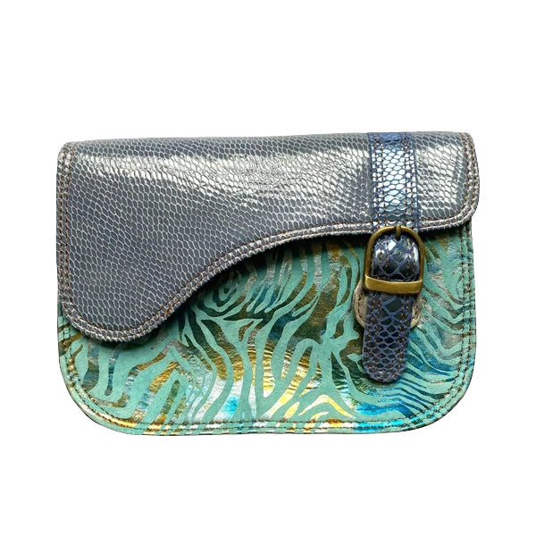 Leather Bag Metallic Animal Print - was £38 Reduced