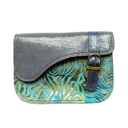 Leather Bag Metallic Animal Print - was £38 Reduced