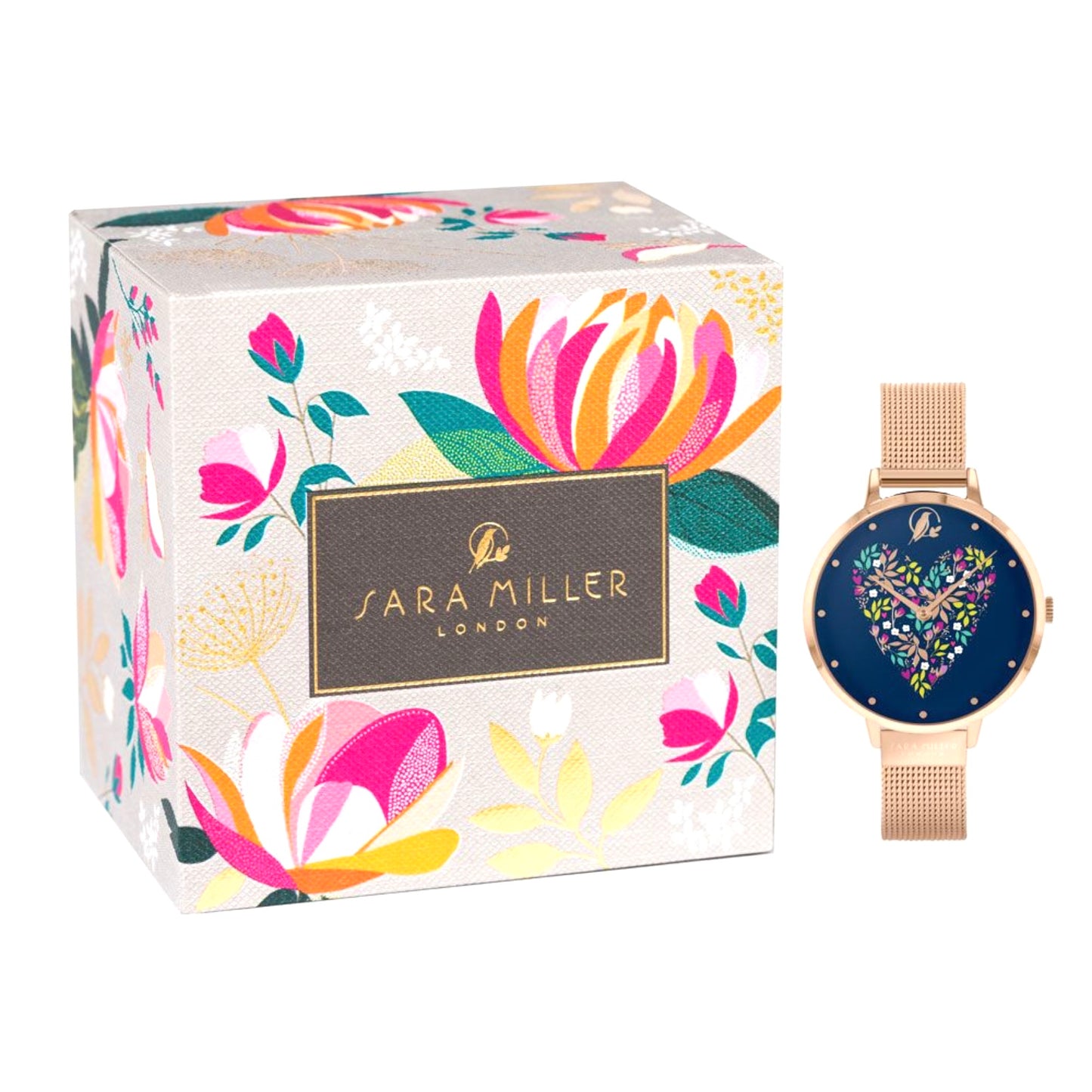 Sara Miller Navy Heart Watch