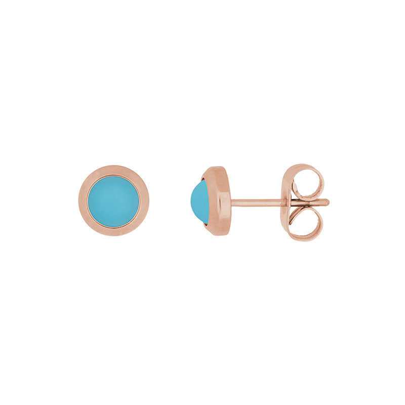 i.X.X.X.i Studs Matt Aqua - gold or Rose gold