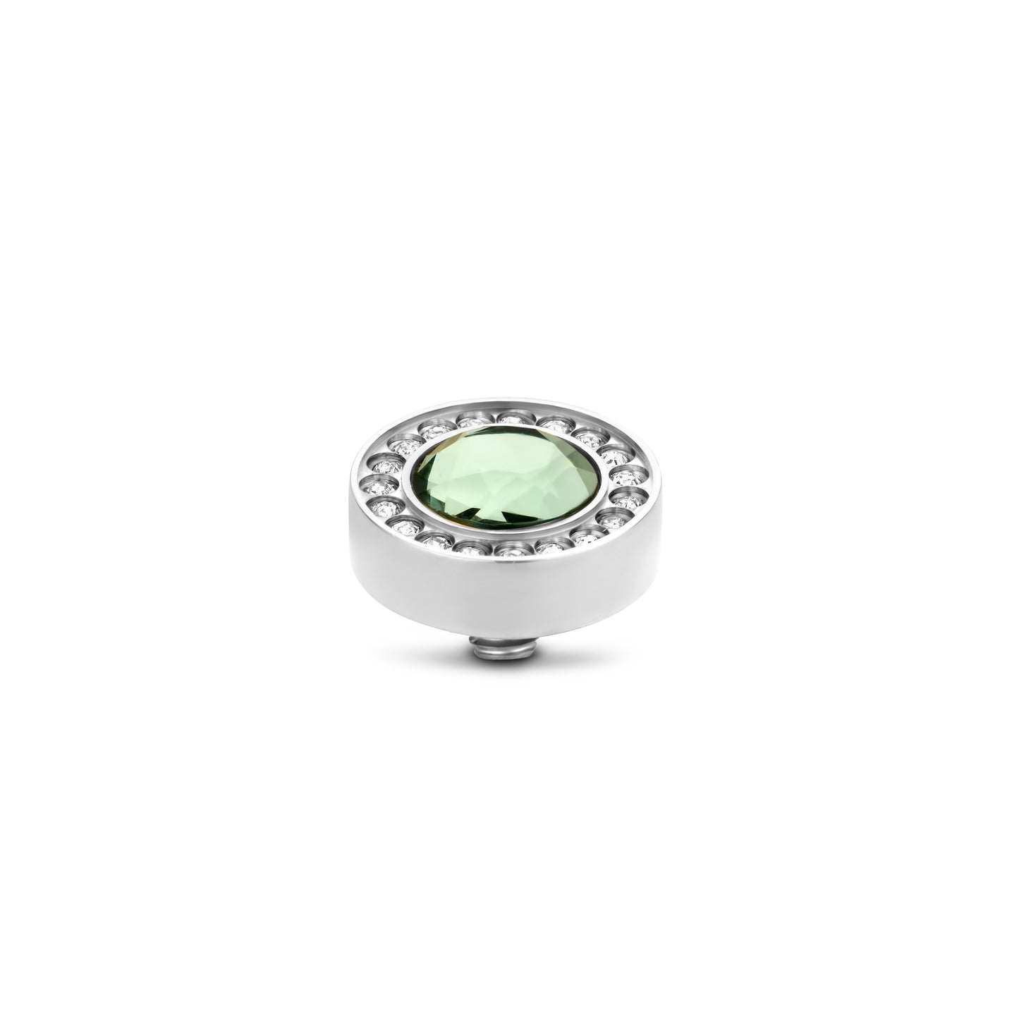 MelanO Halo CZ twisted - Chrysolite - silver or Rose gold