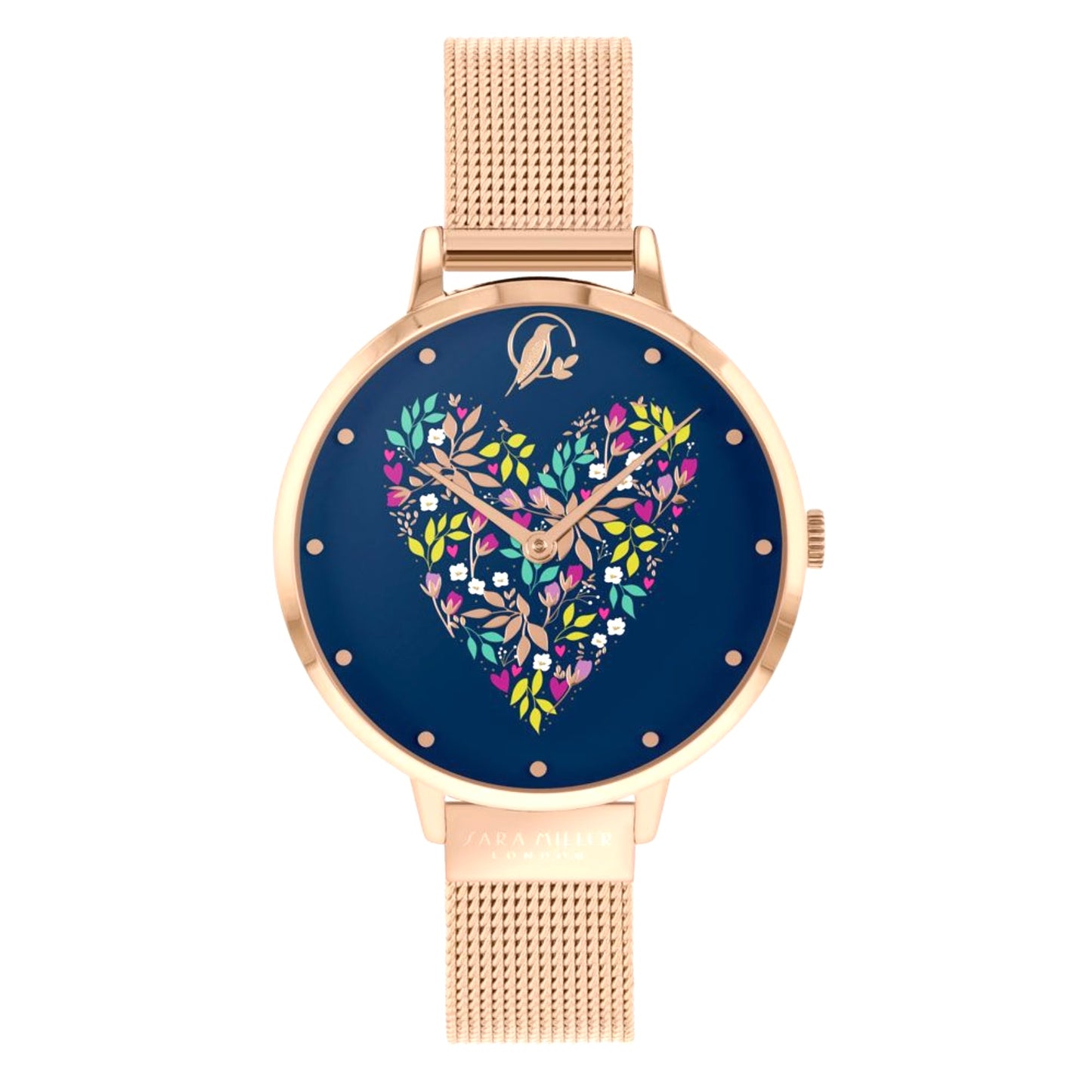 Sara Miller Navy Heart Watch