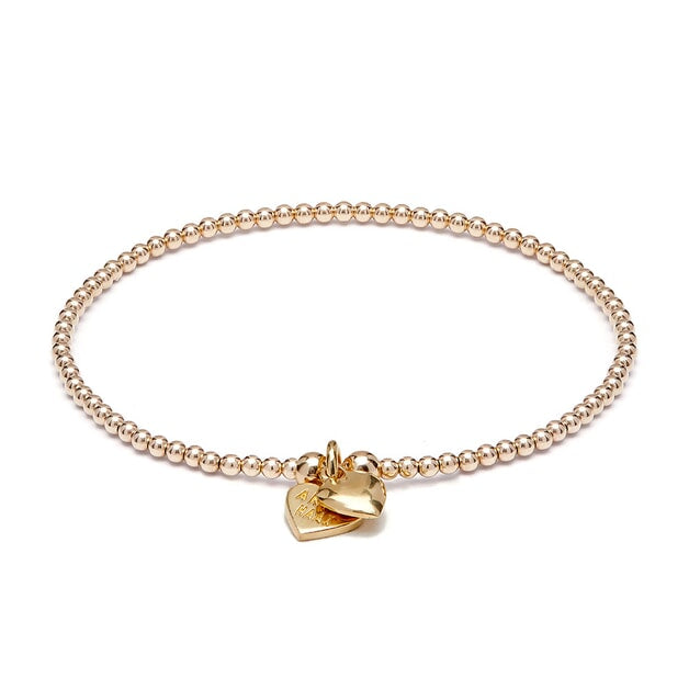 Annie Haak Santeenie Gold Charm Bracelet - Solid Heart