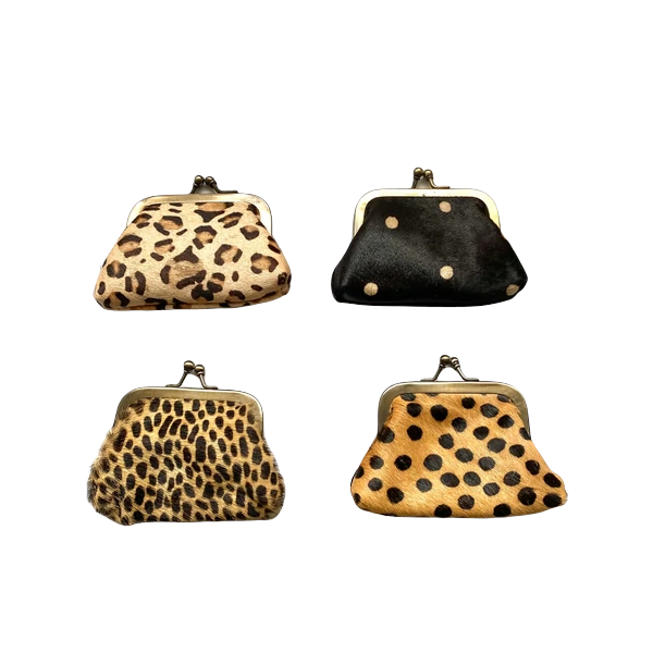 Leather Animal Print Purse