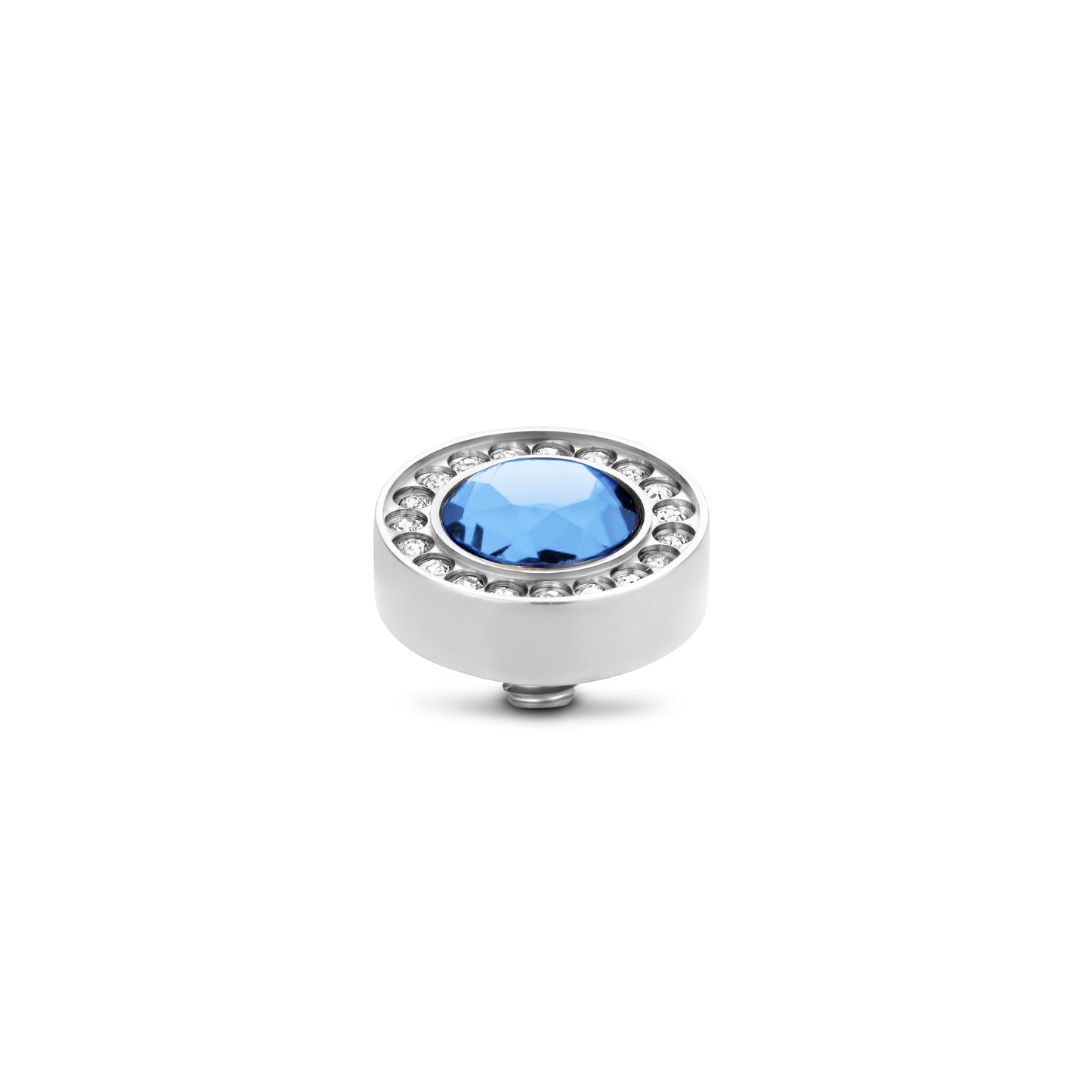 MelanO Halo CZ twisted - Light Sapphire - silver or Rose gold