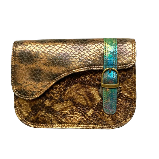Leather Bag Metallic Animal Print. Was £38 Reduced!