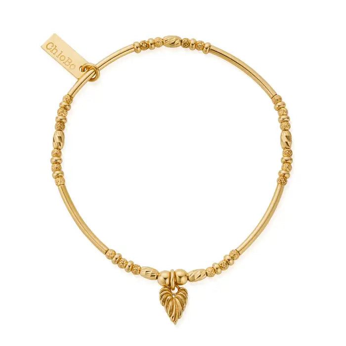 Chlobo Leaf Heart Sparkle Bracelet
