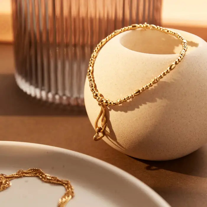 Chlobo Interlocking Heart And Angel Wing Bracelet