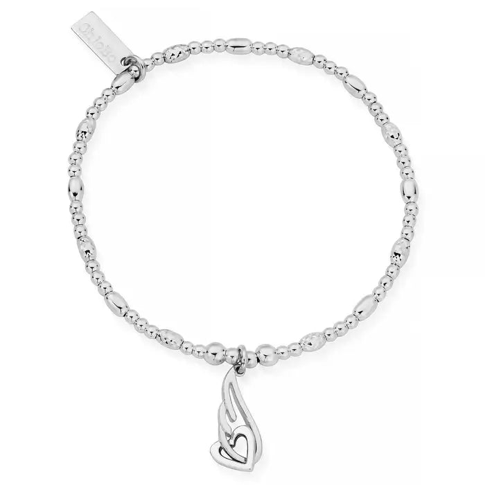 Chlobo Interlocking Heart And Angel Wing Bracelet