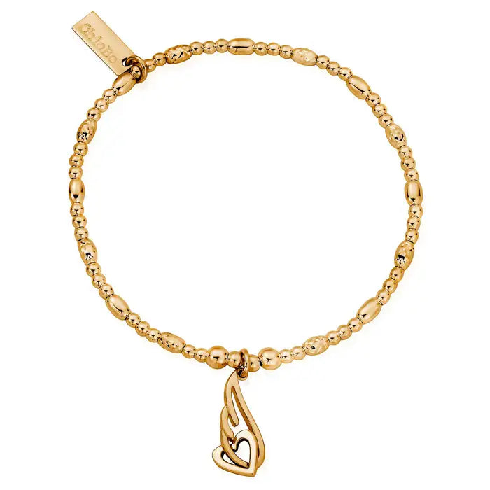 Chlobo Interlocking Heart And Angel Wing Bracelet