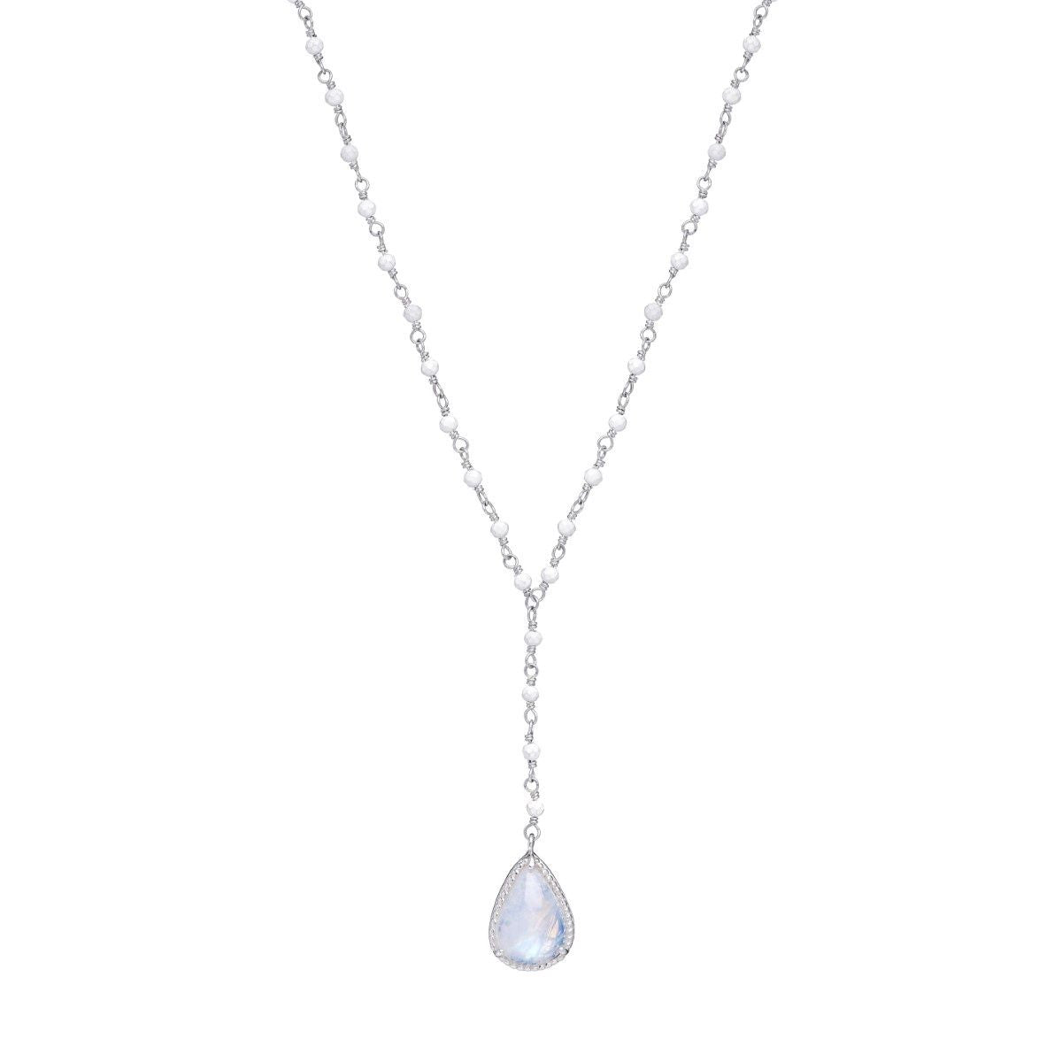 Annie Haak Moonstone Long Silver Necklace
