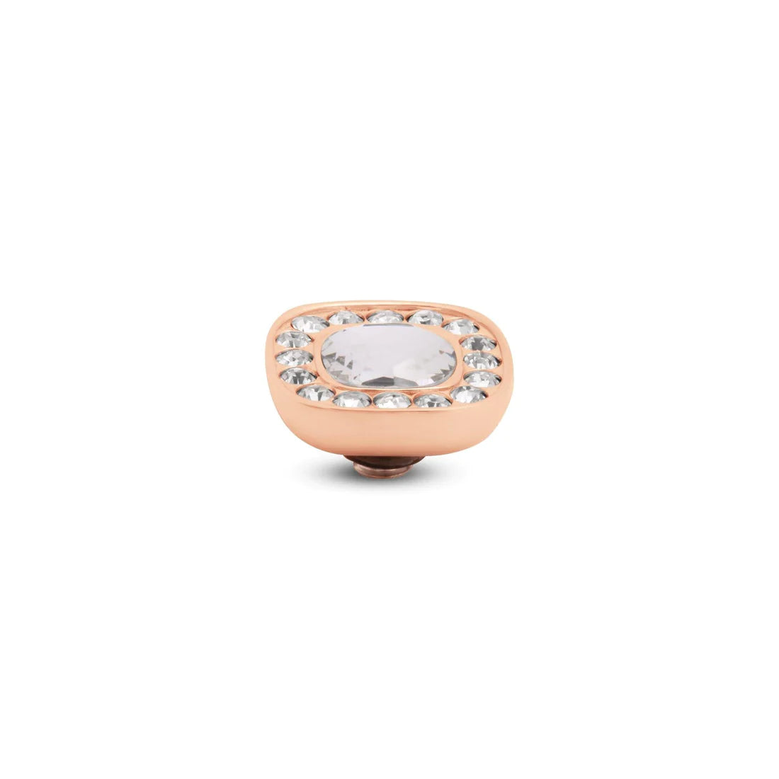 MelanO Cushion CZ twisted Crystal - silver or Rose gold