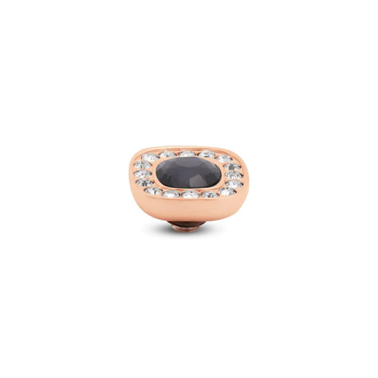 MelanO Cushion CZ twisted Graphite - silver or Rose gold