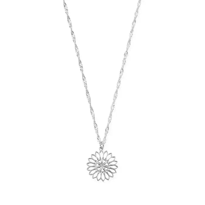 Chlobo Twisted Rope Chain Flower Mandala Necklace