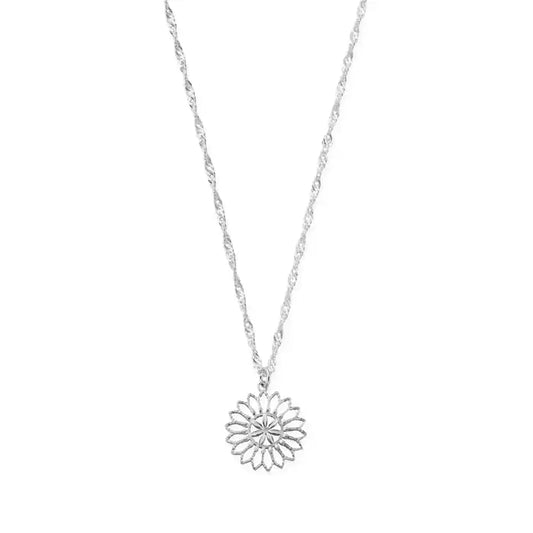 Chlobo Twisted Rope Chain Flower Mandala Necklace