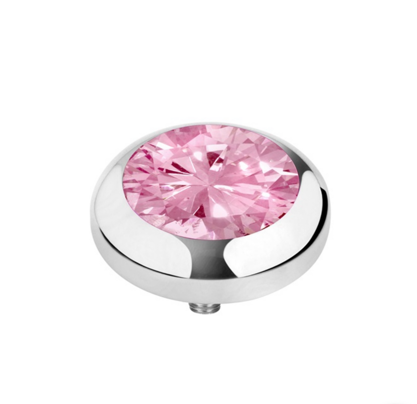 MelanO Vivid CZ Blossom pink 7mm  - silver or Rose gold