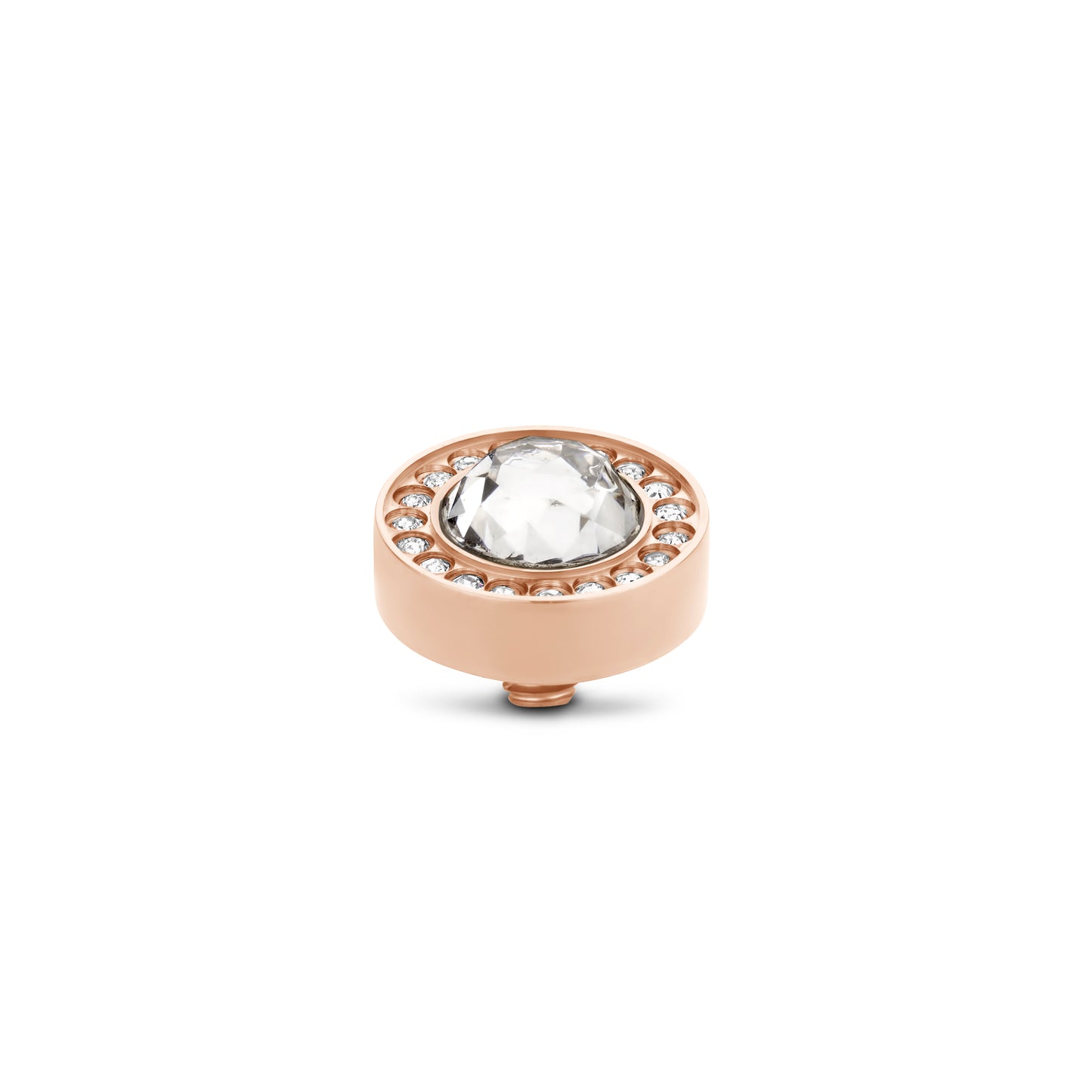 MelanO Halo CZ twisted - Crystal - silver or Rose gold