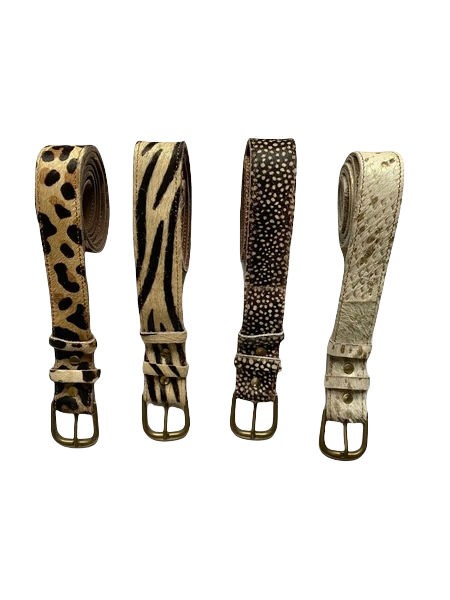 Leather Animal print belt - Zebra