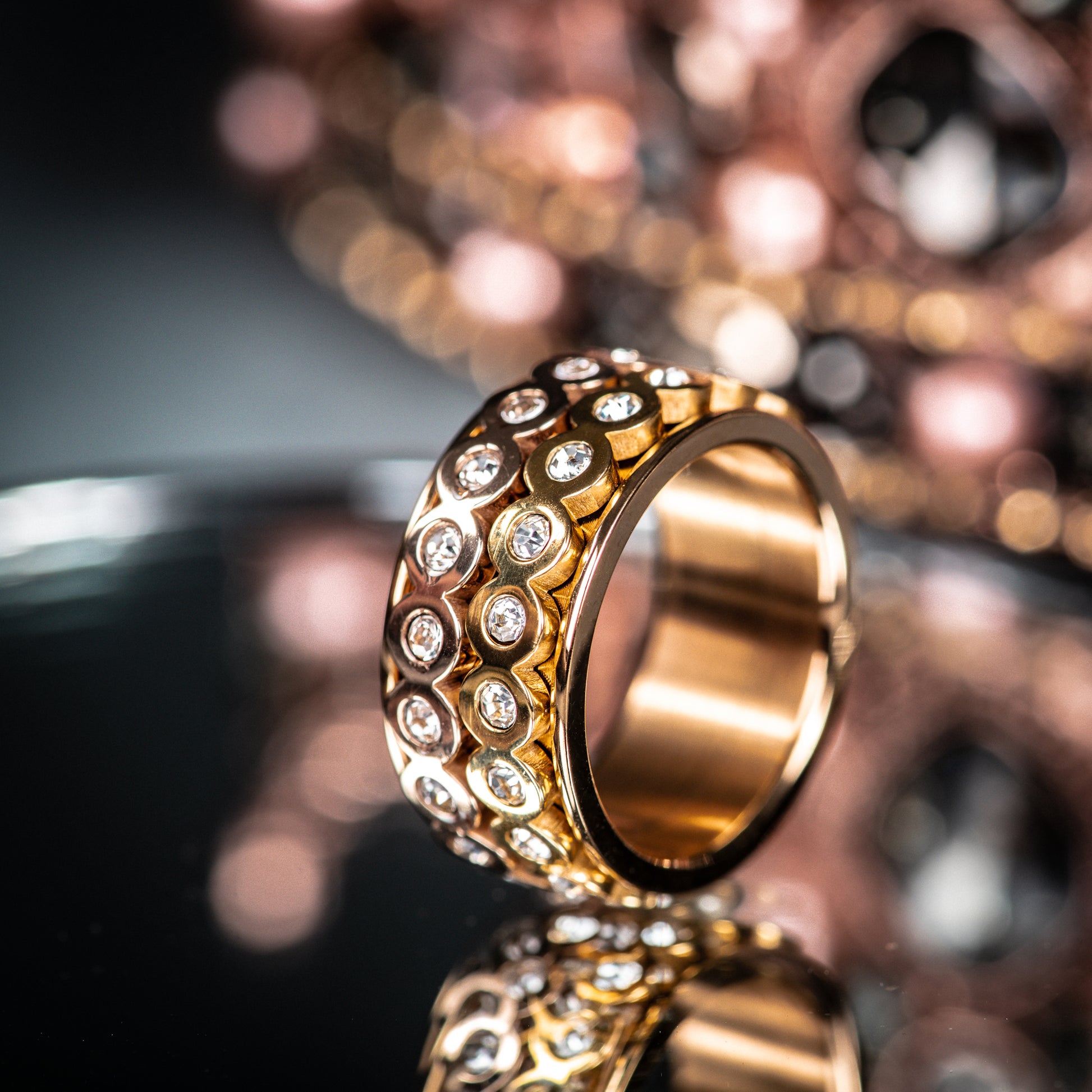 infill ring Big Circle Stone colours 4mm – Boho