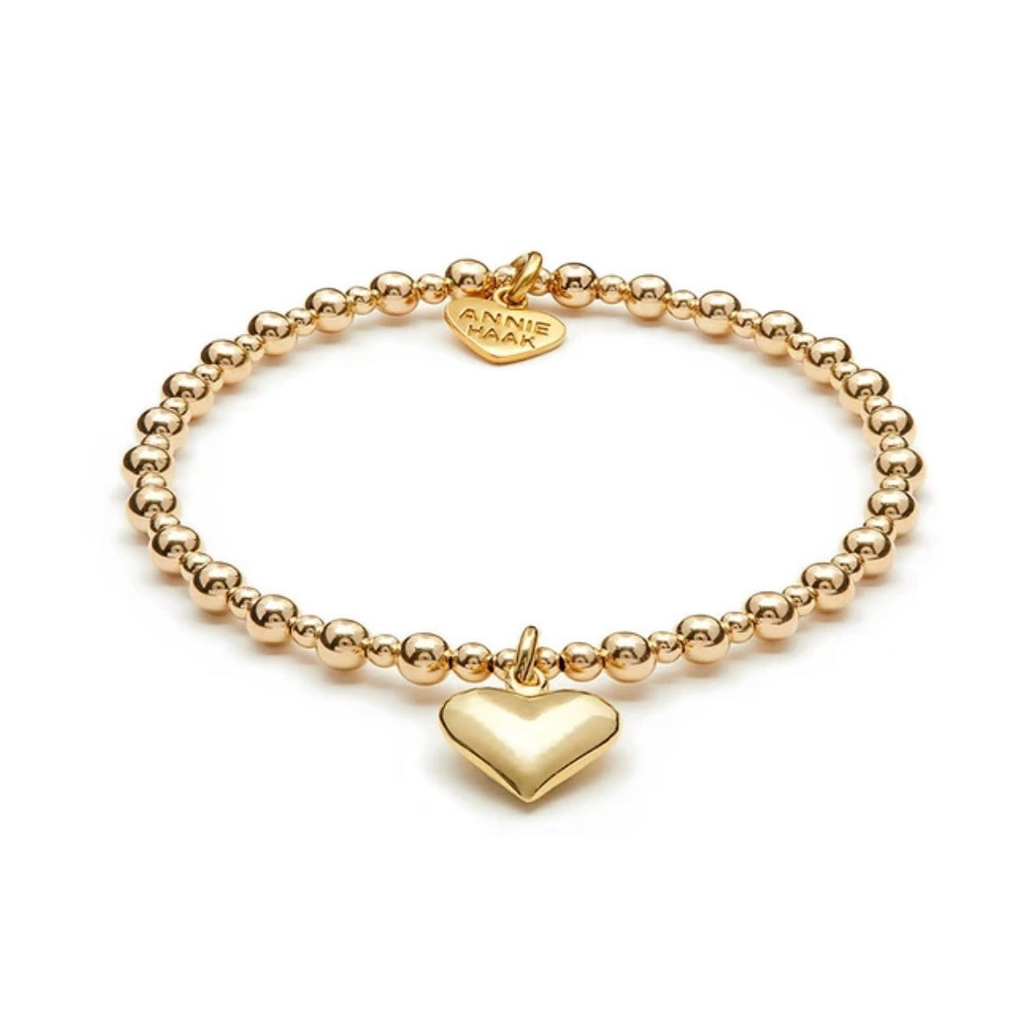 Annie Haak Mini Orchid Gold Bracelet - Solid Heart