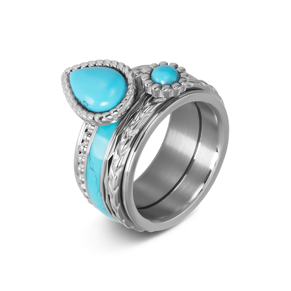 IXXXi turquoise inspired ring - silver, gold or rose gold