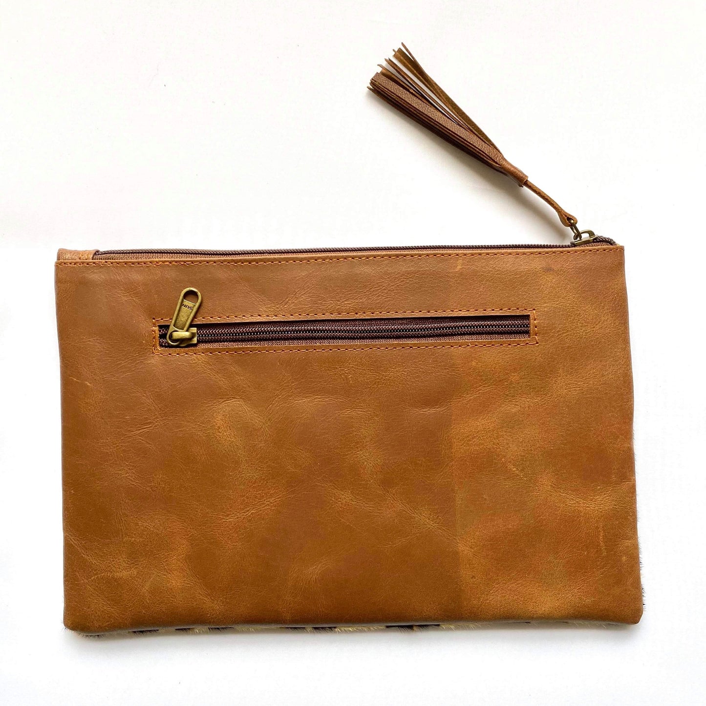 Leather Animal print bag/clutch