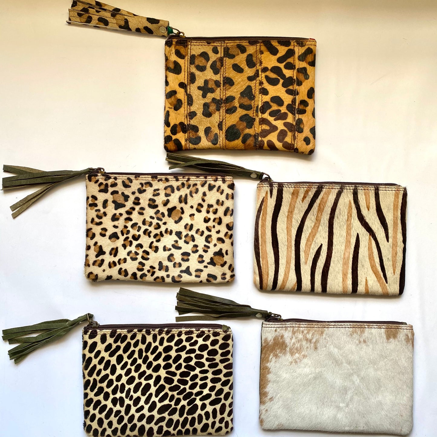 Leather Animal print purse/clutch