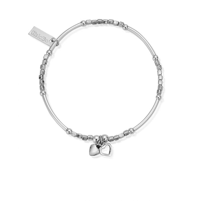 Chlobo Mini Noodle Cube Double Hearts Bracelet