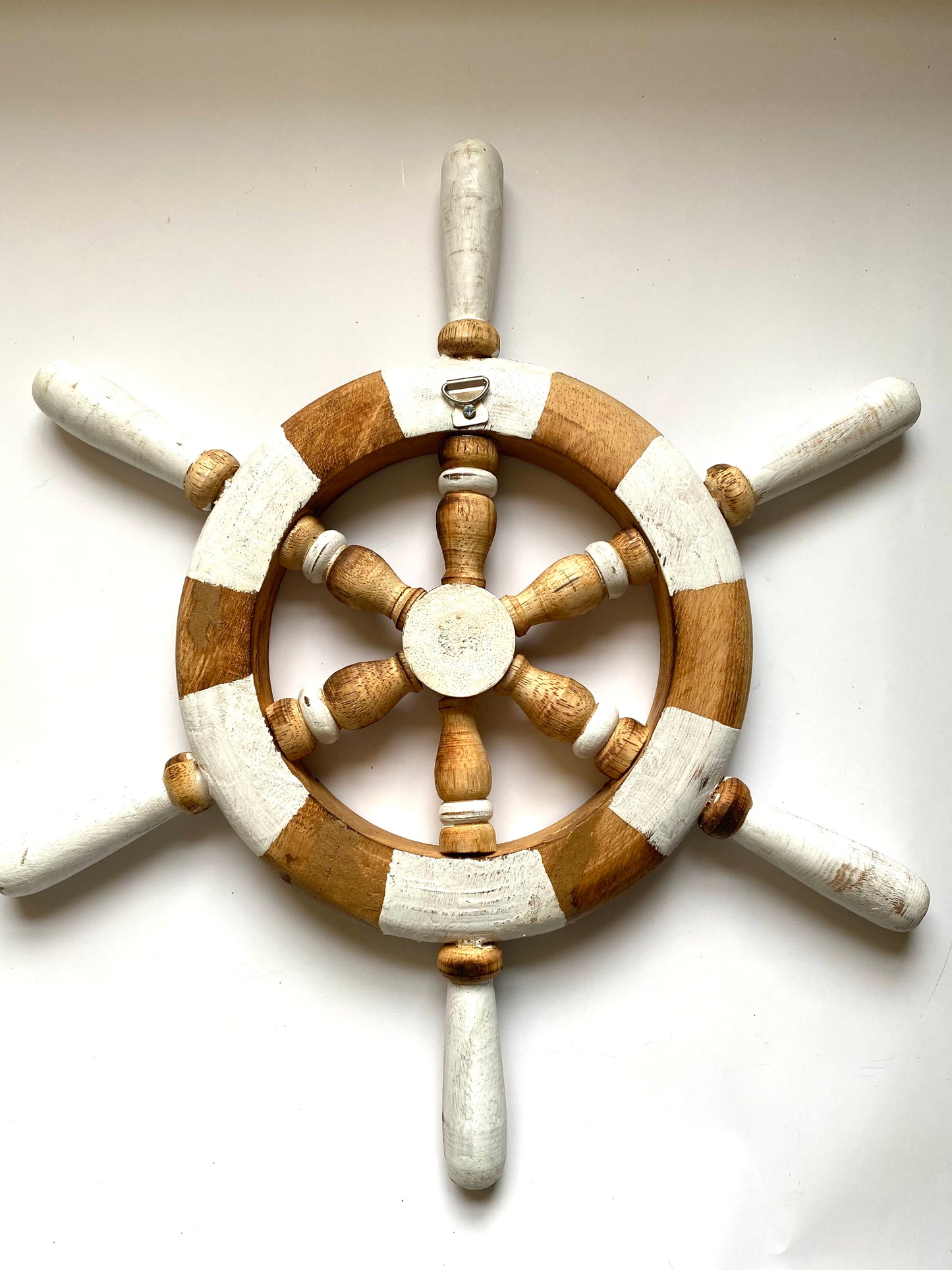 Rustic wooden Ships Wheel